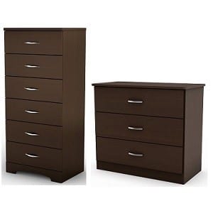 3 Drawer or 6 Drawer Chest in Chocolate HP