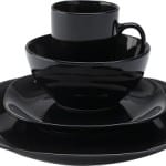 Dinner Set, 16 Piece in Black HP 300