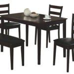 Dining Set with Bench in Cappuccino
