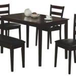 Dining Set with Bench in Cappuccino