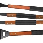 3 Piece Non-Stick Steel/Wood BBQ Tools (Front)